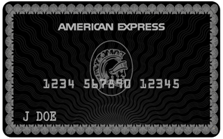 front view of amex centurion card