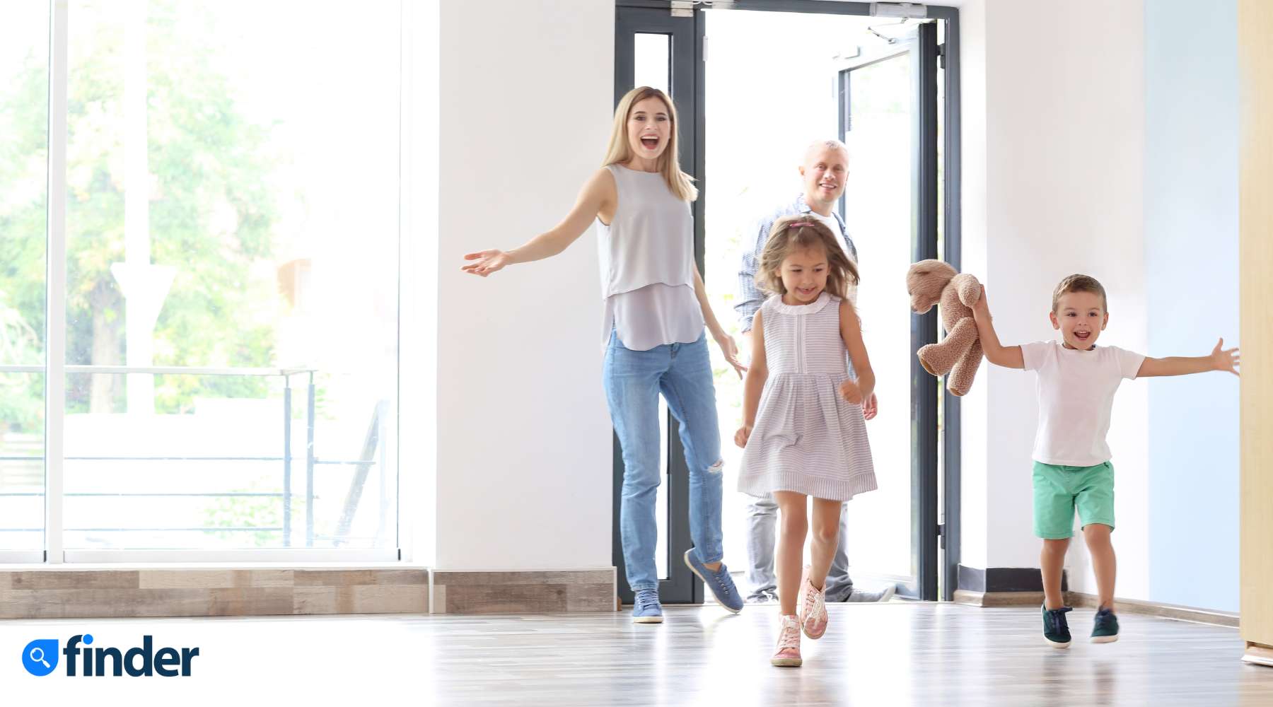 Parent handing house keys to child