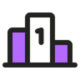 Purple podium icon