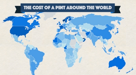 The cost of a pint of beer around the world